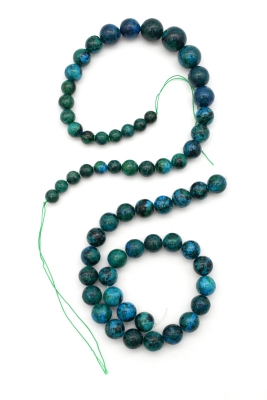 Chain strands fake Azurite - Malachite - 5 pieces