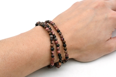Rhodonit Kugelarmband 4 mm