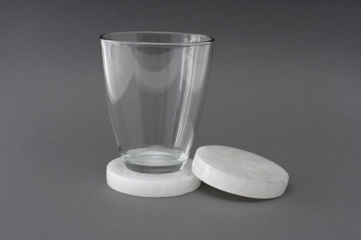 selenite Coasters Round