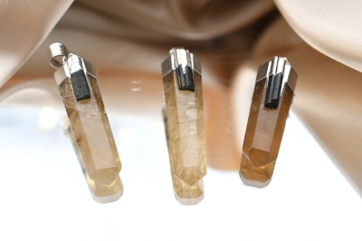 Citrin Spitze mit Turmalin Anh�nger