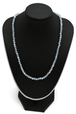 Aquamarin Kette facettiert 4 mm