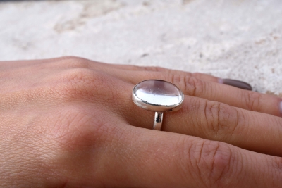 Bergkristall Ring ca. 8 - 9 g (Preis pro Gramm)