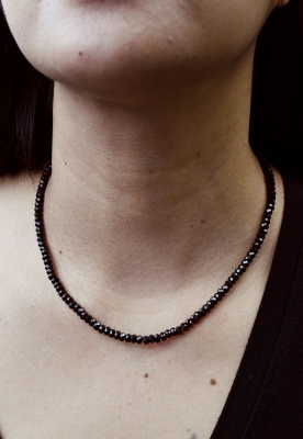 Sch�rl-Turmalin Kette 4mm facettiert