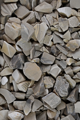 Flint Rohsteine angetrommelt