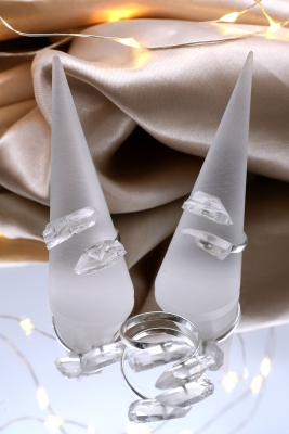 Bergkristall Spitzen Ring 925er Silber