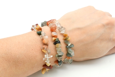 Quartz mix chips bracelet 5 pcs set