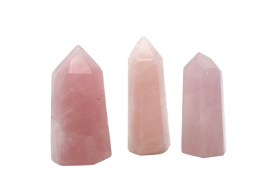 Rose quartz points