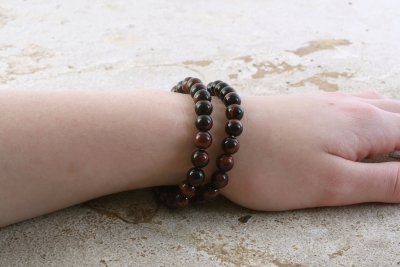 Tigerauge rot Kugelarmband 8 mm