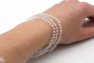 Bergkristall Kugelarmband 4 mm