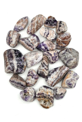 Amethyst Chevron tumbled stones jumbo