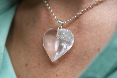 Bergkristall Herz facettiert Anh�nger