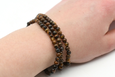 Tigerauge Kugelarmband 4 mm