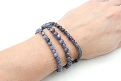 Tansanit Kugelarmband 5-6 mm
