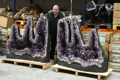 Amethyst Drusen Paar