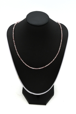 Strawberry quartz necklace faceted