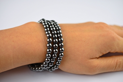 Hematite bead bracelet 6 mm