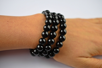 Obsidian Kugel Armband 10 mm