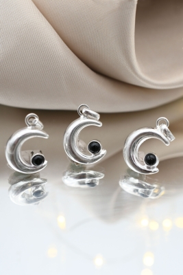 Mond Anh�nger silber mit Sch�rl