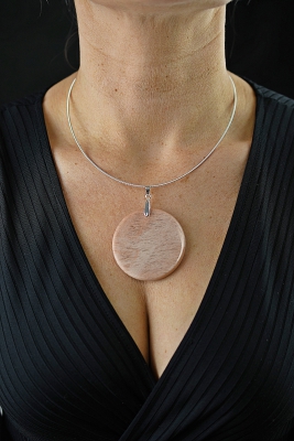 Mondstein apricot Scheibe