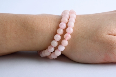 Morganit Kugel Armband 6 mm