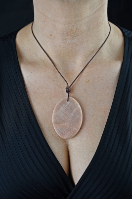 Mondstein apricot Scheibe