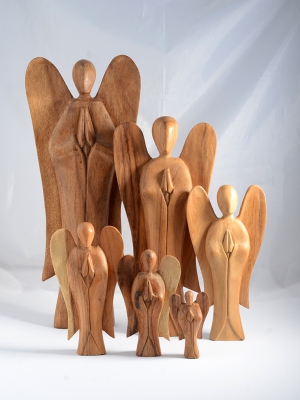 Engel Suar Holz 15 cm