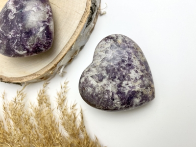 Lepidolith Herz 60 - 80 mm