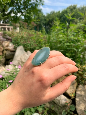 Achat Scheibe Gr�n Ring