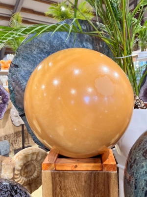 Orangen Calcit Kugel
