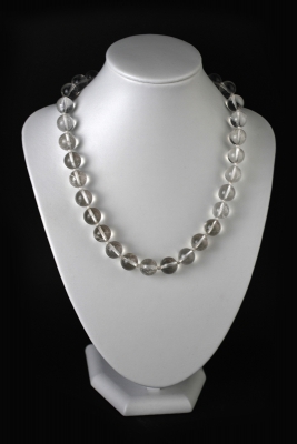 Bergkristall Kugelkette 12 mm - 450 mm