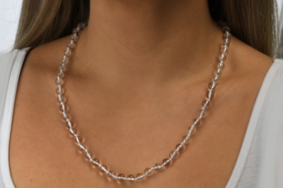 Bergkristall Kugelkette 8 mm - 600 mm