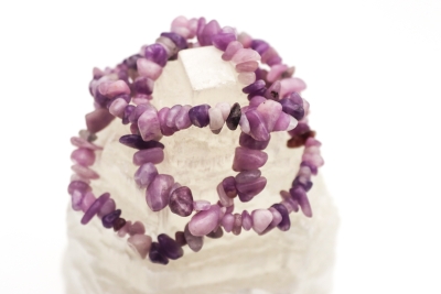 Lepidolith Splitterarmband 5-er Set