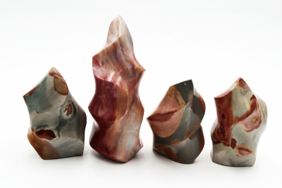 Polychrome Jasper Flame Shape