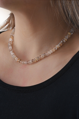 Rutilquarz Kette facettiert