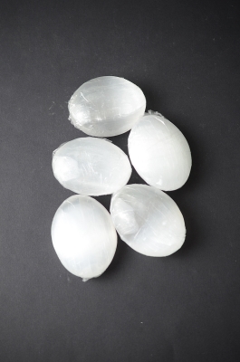 Selenite White Palm Stones