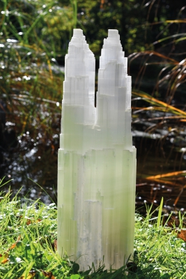 Selenit Twin Lampe ca. 40 cm