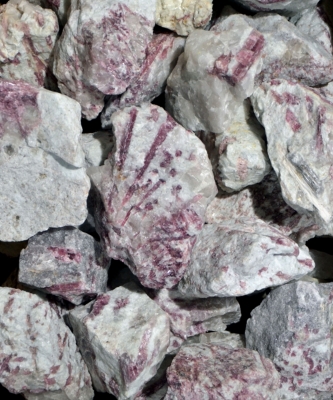 Tourmaline in matrix rough goods