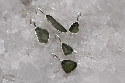 Moldavit Mini Anh�nger 925er Silber