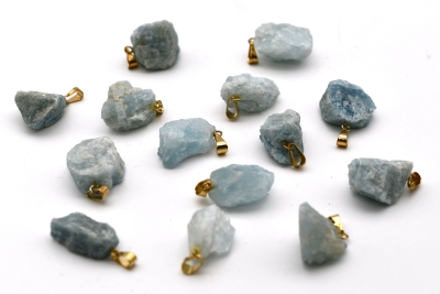 Aquamarine Rough Stone Pendant