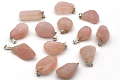 Rosenquarz Trommelstein Anh�nger