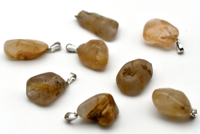 Rutile Quartz Tumbled Stone Pendant