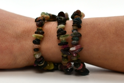 Tourmaline Multi Chips Bracelet Extra Quality