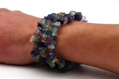 Rainbow Fluorite Chips Bracelet Set-of-5