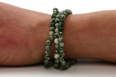 Baumachat Kugelarmband 4 mm