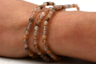 Moonstone Multi Bead Bracelet faceted 4 mm