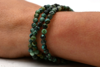 Turquoise Bead Bracelet faceted 4 mm