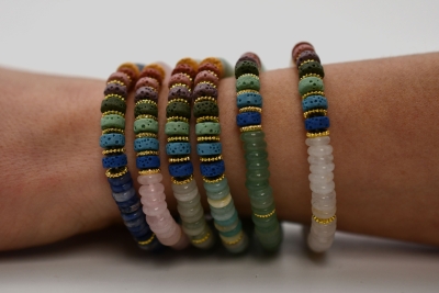 Chakra Button Armband