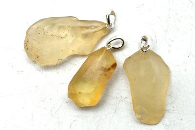 Libyan Desert Glass Pendant with Pin & Eyelet