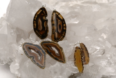 Achat Scheiben Ohrh�nger 925er Silber