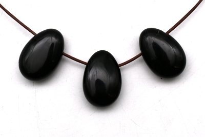 Sch�rl Trommelstein flach gebohrt 3-er Set